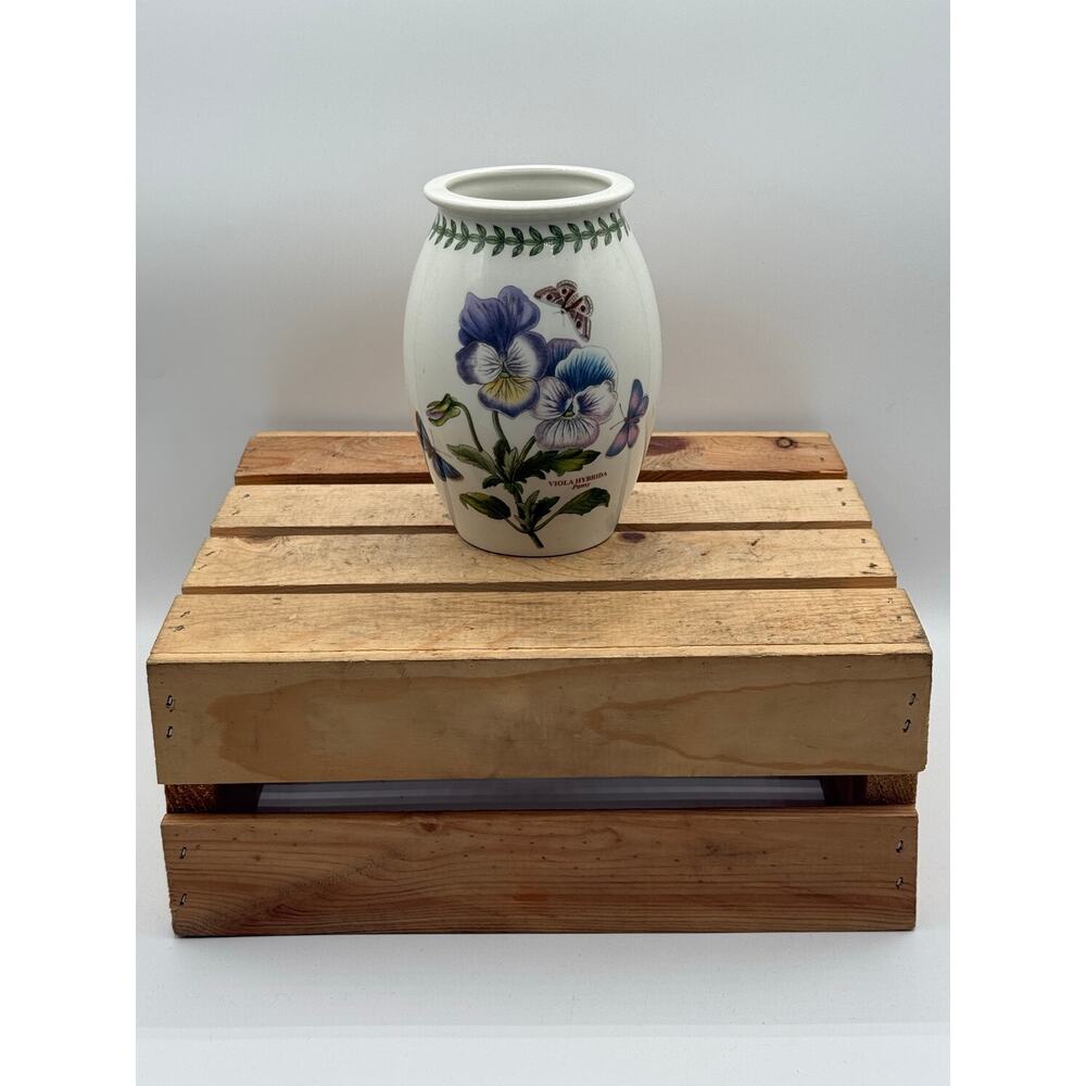 Vintage Portmeirion The Botanic Garden Viola Hybrida Pansy Vase -Made in Britain